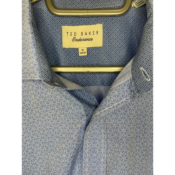 Ted Baker Endurance Dress Shirt, 16 34/35 Fits Like LARGE Regular Fit, Flip Cuff - Picture 3 of 6